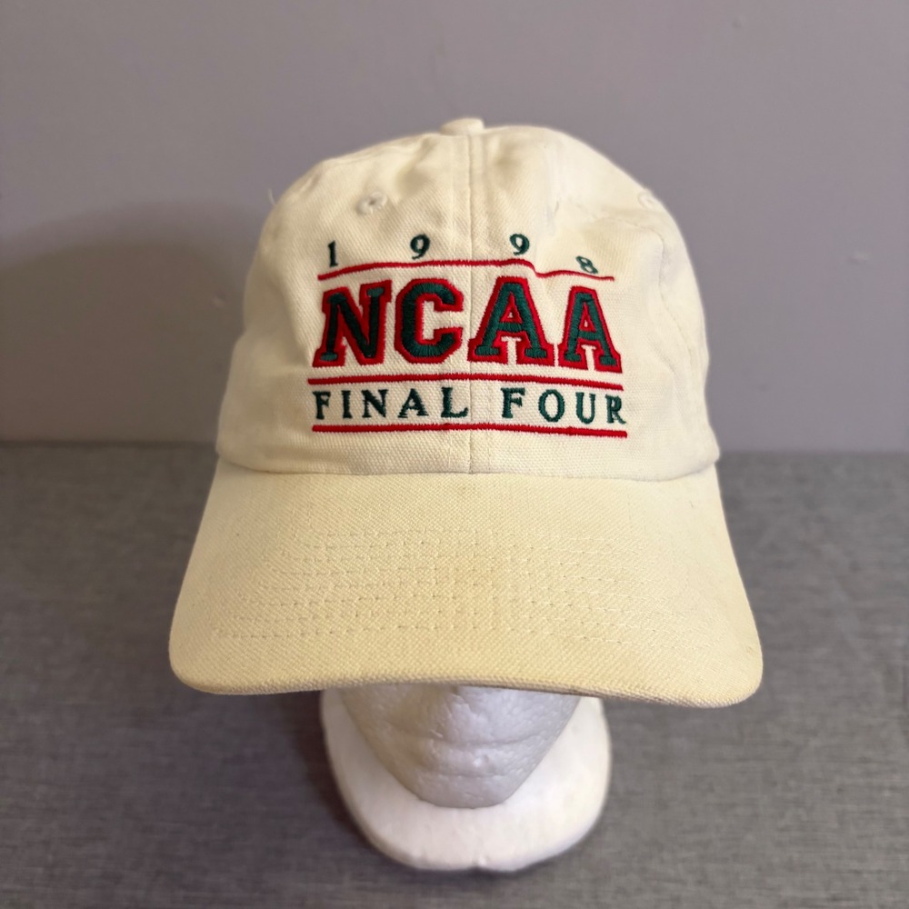 Mountain Dew Hat Mens OSFA Cream 1998 NCAA‎ Final Four Vintage 90s Promo Cap